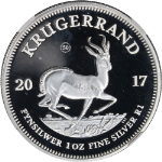 2017 South Africa 1 Ounce Silver Proof Krugerrand 50th Anniversary NGC Gem Proof