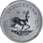 2017 South Africa 1 Ounce Silver Krugerrand 50th Anniversary NGC SP70