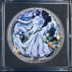 2024 Silver American Eagle $1 Halloween Ghost Night Edition Colorized COA STOCK