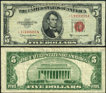 FR. 1535* $5 1953-C Legal Tender *-A Block VF+ Star