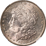 1881-S Morgan Silver Dollar NGC MS65 - Toning