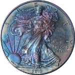 2013 Silver American Eagle $1 Uncirculated - Artificial Toning
