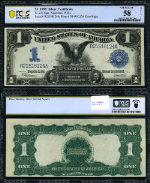 FR. 236 $1 1899 Silver Certificate Choice PCGS AU58 Details - Silly Grade