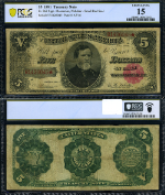 FR. 362 $5 1891 Treasury Note Choice PCGS Fine 15