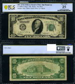 FR. 2000 L* $10 1928 Federal Reserve Note San Francisco L-* Block PCGS VF25 Star
