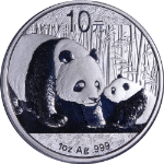 2011 China 10 Yuan 1 Ounce Silver Panda PCGS MS70