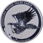 2015-P Australia 1 Ounce Silver $1 Wedge Tailed Eagle PCGS Gem BU Mercanti Auto