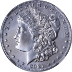 2021-&#39;O&#39; Morgan Silver Dollar NGC MS70 New Orleans Privy 1st Day Issue