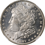 1887-P Morgan Silver Dollar NGC MS64+ - Toning