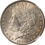 1896-P Morgan Silver Dollar NGC MS64 - Toning