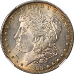 1898-P Morgan Silver Dollar NGC MS64 - Toning