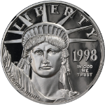1998-W Platinum American Eagle $100 NGC PF70 Ultra Cameo Black Core