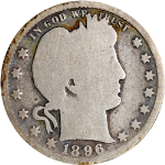 1896-O Barber Quarter