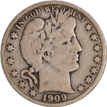 1909-S Barber Half Dollar
