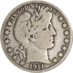 1911-S Barber Half Dollar