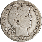 1913-P Barber Half Dollar
