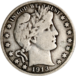 1913-D Barber Half Dollar