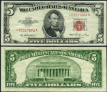 FR. 1532* $5 1953 Legal Tender X-A Block VF+ Star