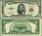 FR. 1535* $5 1953-C Legal Tender *-A Block XF Star