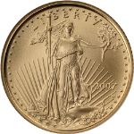 2007-W Gold American Eagle $5 NGC MS70 Burnished Early Releases