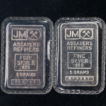 Johnson Matthey 2 x 5 Gram Silver Bar Lot .999 Fine Sealed