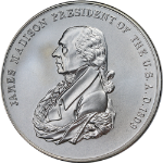 U.S. Mint Presidential Silver Medal Program James Madison 1 oz .999 OGP - STOCK