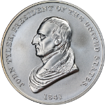 U.S. Mint Presidential Silver Medal Program John Tyler 1 oz .999 OGP COA