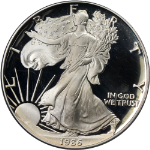 1986-S Silver American Eagle $1 PCGS PR70 DCAM Made in USA Label
