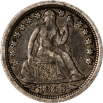 1853-P Seated Liberty Dime