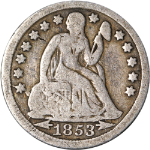 1853-O Seated Liberty Dime