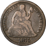 1875-P Seated Liberty Dime