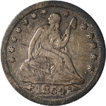 1854-O Seated Liberty Quarter