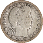 1907-S Barber Quarter