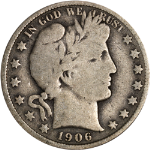 1906-S Barber Half Dollar