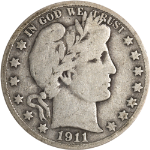 1911-S Barber Half Dollar