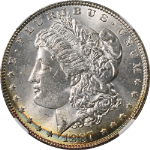 1887-P Morgan Silver Dollar NGC MS64 - Toning
