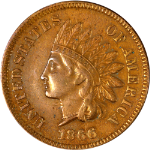 1866 Indian Cent - Cleaned