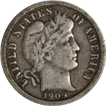 1909-O Barber Dime