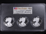 2019-W Silver American Eagle $1 PCGS PR70 DCAM 1st Day Issue 3 Coin Multi Moy