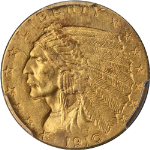 1910 Indian Gold $2.50 PCGS MS61 Nice Eye Appeal Nice Strike