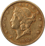 1893-S Liberty Gold $20 GSA Nice XF/AU Nice Eye Appeal Nice Strike
