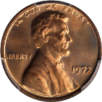1972-P Lincoln Cent Doubled Die Obverse PCGS MS66 RD Blazing Full Red Gem