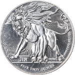 2019 Niue 5 Ounce Silver $10 Roaring Lion of Judah in Capsule - STOCK