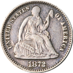 1872-P Seated Liberty Half Dime