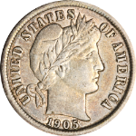 1905-O Barber Dime - Choice