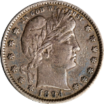 1894-S Barber Quarter