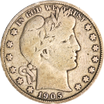1905-S Barber Half Dollar