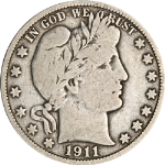 1911-S Barber Half Dollar