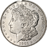 1921-D Morgan Silver Dollar - ERROR Clipped Planchet