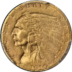 1910 Indian Gold $2.50 PCGS MS63 Nice Eye Appeal Nice Strike